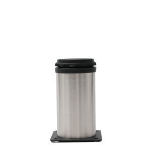 רגל עגולה עם פלטה מרובעת קוטר 50-ניקל