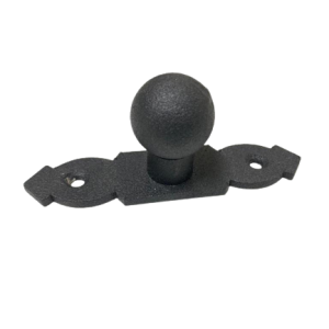 ידית כפתור + פלטה שחורה